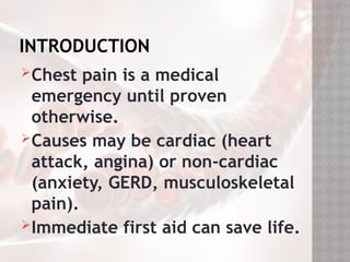 cardiovascular system first aid management | PPTX