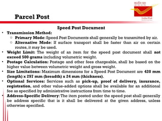 2.1-Domestic Mails on how it sorks and gets do | PPTX
