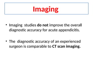 2. Acute appendicitis is the inflammation of vermiform appendix | PPTX