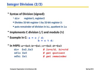Div And Mod Computer Science Computer organization and architecture22 | PPT