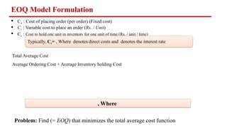 2. Inventory Model - One item with constant demand rate.pptx
