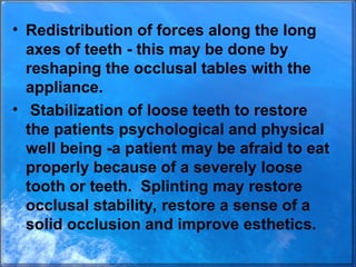 2._periodontal_splints.ppt,PERIODONTAL SPLINTS,PERIODNTAL PROSTHESIS | PPT