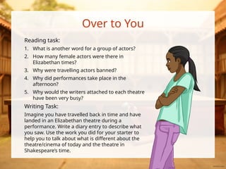 2. Elizabethan Theatre PowerPoint.pptx English language learning | PPTX