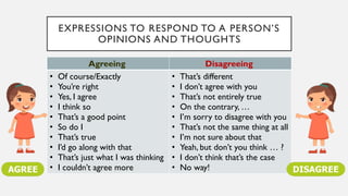 EXPRESSIONS OF OPINION AND THOUGHT & DIALOGUE | PPTX