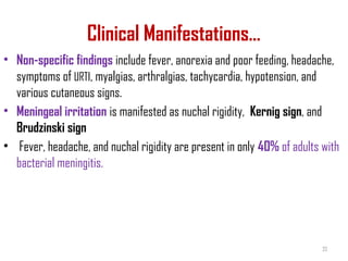 Non Manifested Sign 2. Meningitis;.pptx in pediatric beyond neonatal | PPTX