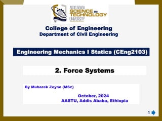 2. Force Systems AAU mechanics statics chapter 2 | PDF