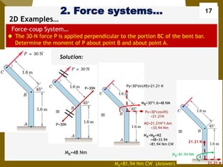 2. Force Systems AAU mechanics statics chapter 2 | PDF