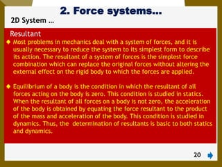 2. Force Systems AAU mechanics statics chapter 2 | PDF