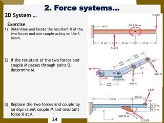 2. Force Systems AAU mechanics statics chapter 2 | PDF