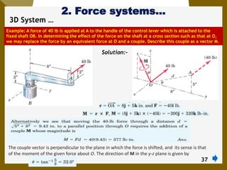 2. Force Systems AAU mechanics statics chapter 2 | PDF