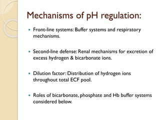 Front Line Systems 2. Acid-base balance notes for pharmacy students | PDF