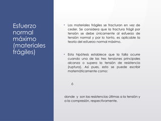 Falla Fragil 2. Teorías de fallas.pptx,Diseño de elementos mecanicos | PPTX