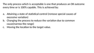 PROCESS CAPABILITY Statistical Quality Control | PPTX