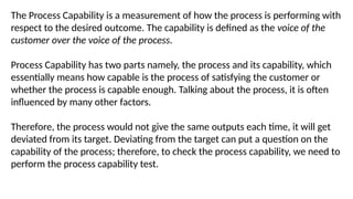 Respect For Process PROCESS CAPABILITY Statistical Quality Control | PPTX
