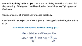 PROCESS CAPABILITY Statistical Quality Control | PPTX