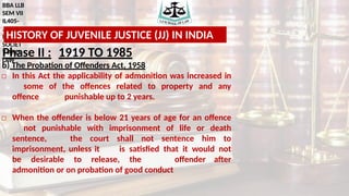 Comprehensive Overview of Juvenile Justice History and Law in India | PPTX