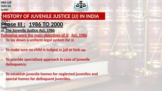 Comprehensive Overview of Juvenile Justice History and Law in India | PPTX