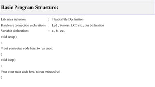 Arduino Declare Int Comprehensive Guide to Basic Arduino Programming and IDE Usage | PPTX