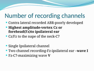 ABR.pptx, Clinical application, recording parameter | PPTX