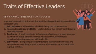 Unlocking Leadership Potential: Traits, Motives, and Cognitive Skills ...