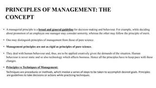 Broad Key Principles Comprehensive Evolution and Principles of Management Theories | PDF