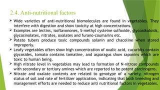 Nutritional and Economic Importance of Vegetables for Food Security and ...
