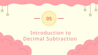 subtraction of decimal numbers and application | PPT