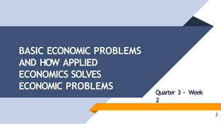 Applied Economics Quarter 3 Basic Economic Problems.pptx
