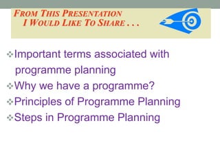 2. Programme Planning.pdf for extantion edu | PDF