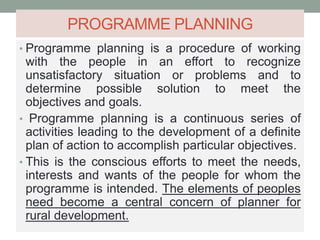 2. Programme Planning.pdf for extantion edu | PDF