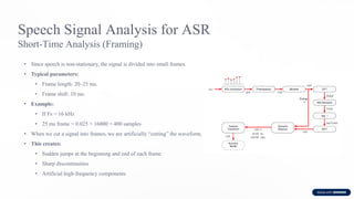 Fundamentals of Speech Signal Processing and ASR Architecture Explained ...