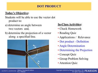 Understanding and Applying the Vector Dot Product in Statics | PDF