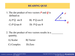 Pearson's Vector Examples Understanding and Applying the Vector Dot Product in Statics | PDF