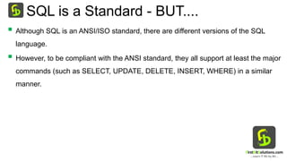 Comprehensive Overview of SQL Components and Their Functions | PPTX