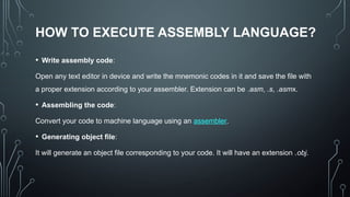 Comprehensive Overview of Assembly and Machine Programming Languages | PPTX