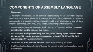 Comprehensive Overview of Assembly and Machine Programming Languages | PPTX