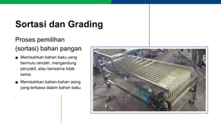 Teknologi Proses Pengolahan dan Pengawetan Pangan di IRTP | PPTX