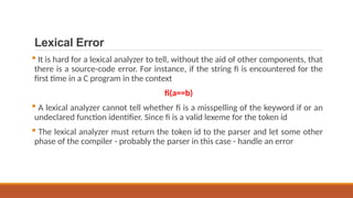Comprehensive Overview of Lexical Analysis in Compiler Construction | PPTX
