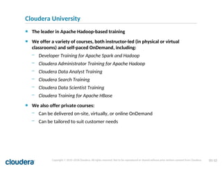 Comprehensive Introduction to Apache Kudu and Cloudera Ecosystem | PDF