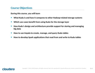 Comprehensive Introduction to Apache Kudu and Cloudera Ecosystem | PDF