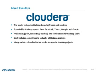 Comprehensive Introduction to Apache Kudu and Cloudera Ecosystem | PDF