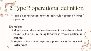 Understanding Technical and Operational Definitions in Vocabulary ...