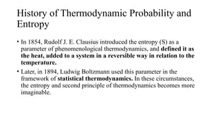 Entropy History Thermodynamic Probability, Entropy, and Information Theory in ...