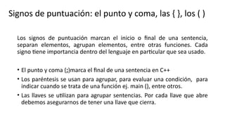 Elementos Básicos del Lenguaje C++: Sintaxis y Programación | PPTX