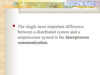 Comprehensive Overview of Communication in Distributed Systems and ...