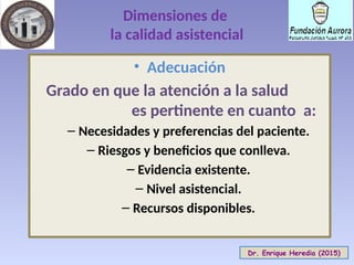 Calidad de Atención en Salud: Conceptos y Dimensiones Clave para la ...