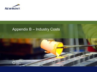 Appendix B – Industry Costs
 