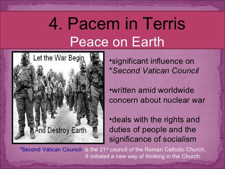 catholic social teachings pacem in terris summary