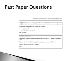 Past Paper Questions