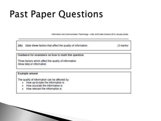 Past Paper Questions